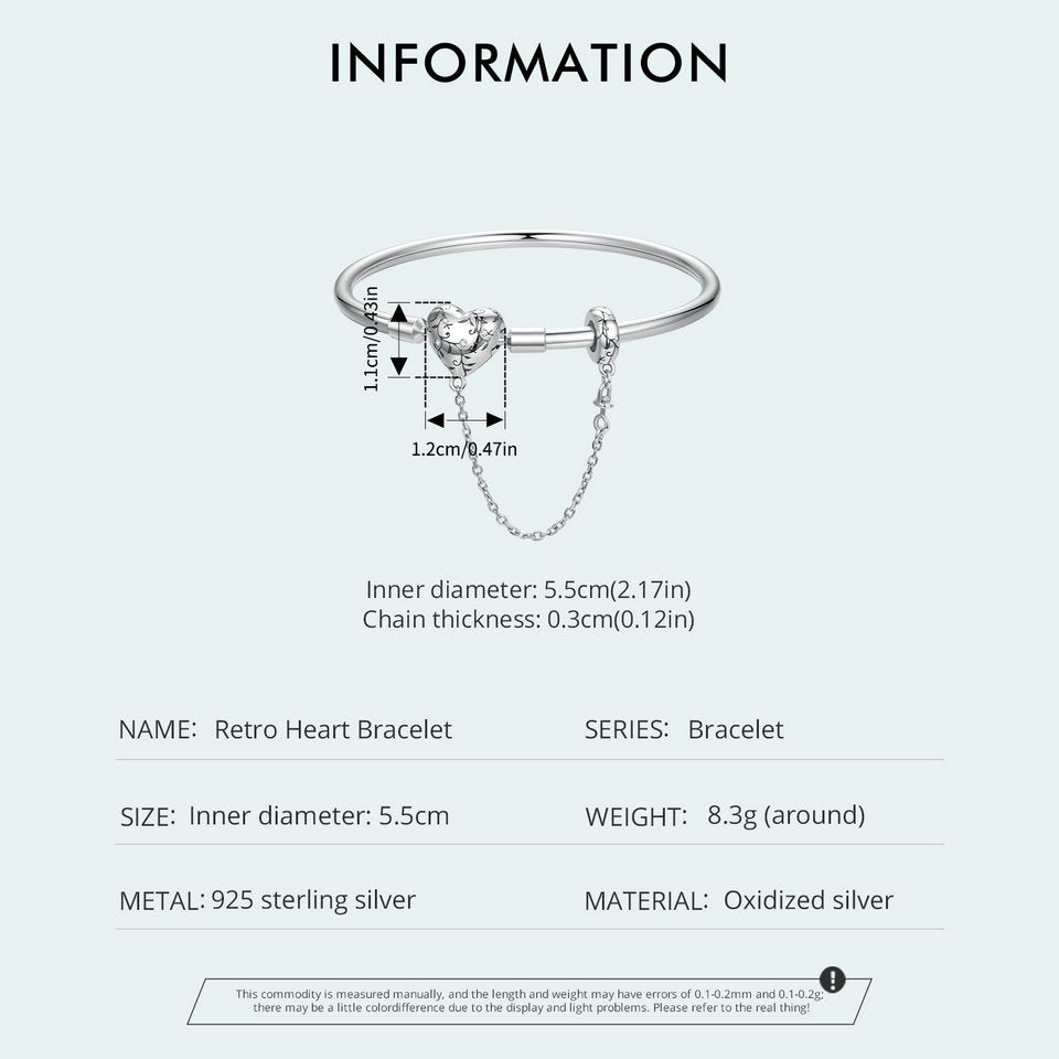 Vintage Heart Bangle