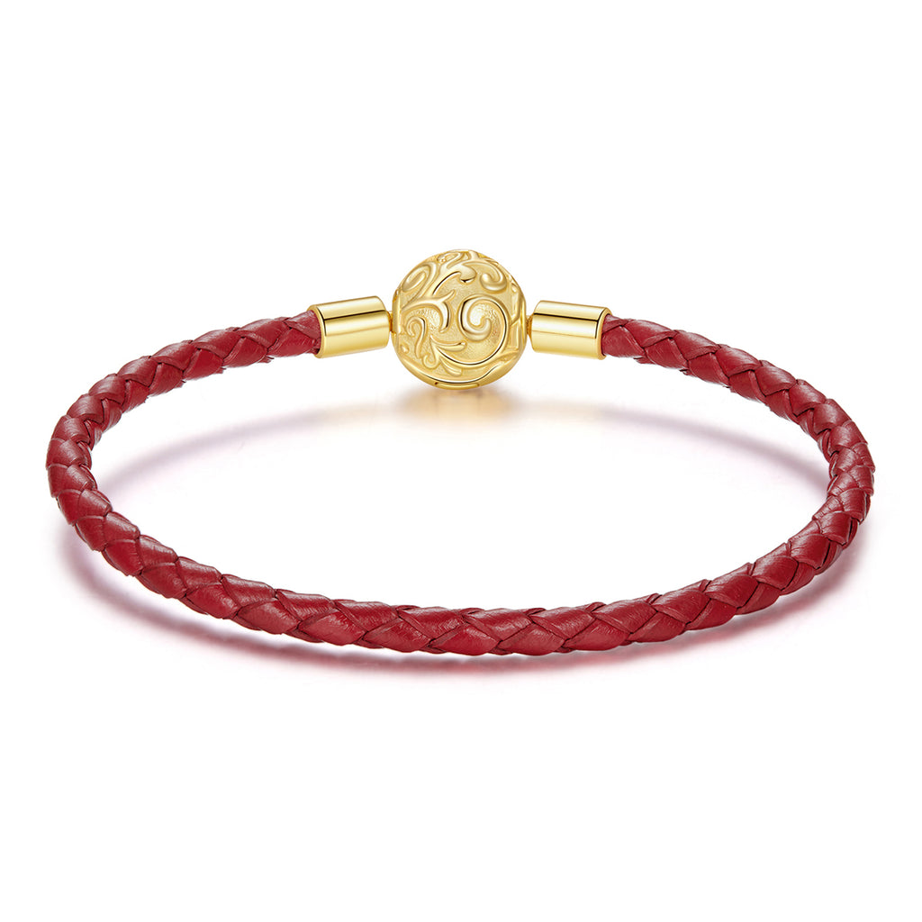 Vintage Scroll Leather Bracelet