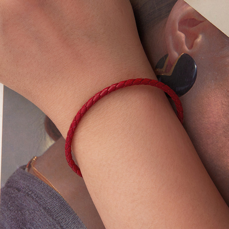 Vintage Scroll Leather Bracelet