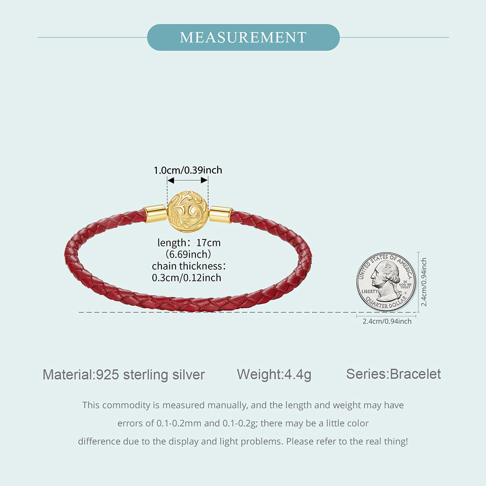 Vintage Scroll Leather Bracelet