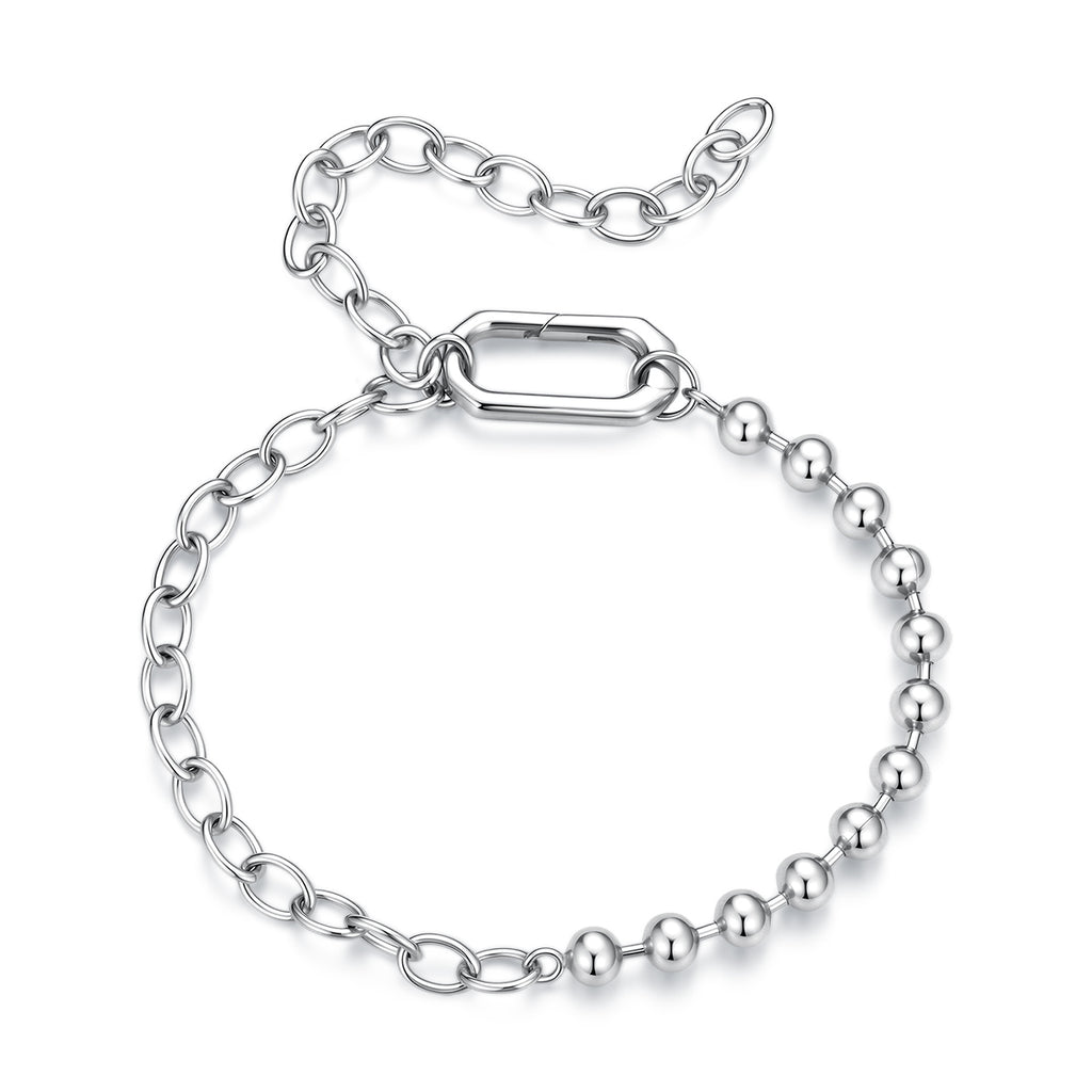 Mixed Link Charm Base Bracelet