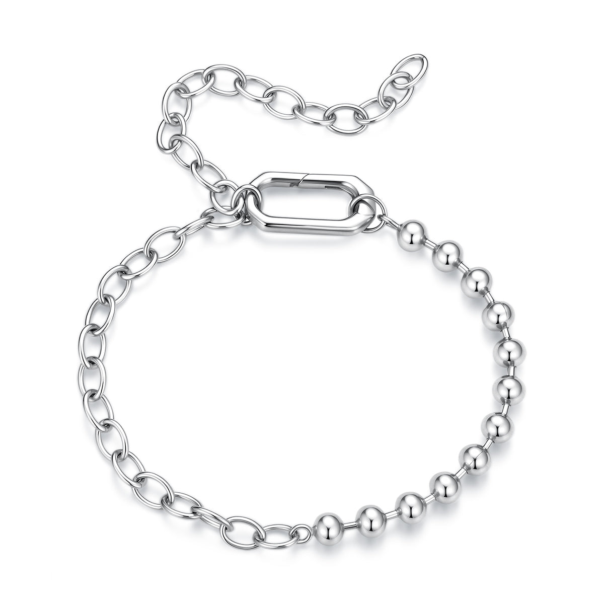 Mixed Link Charm Base Bracelet