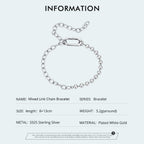Mixed Link Charm Base Bracelet