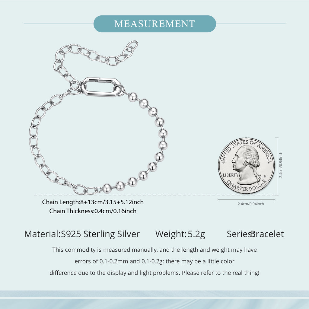 Mixed Link Charm Base Bracelet