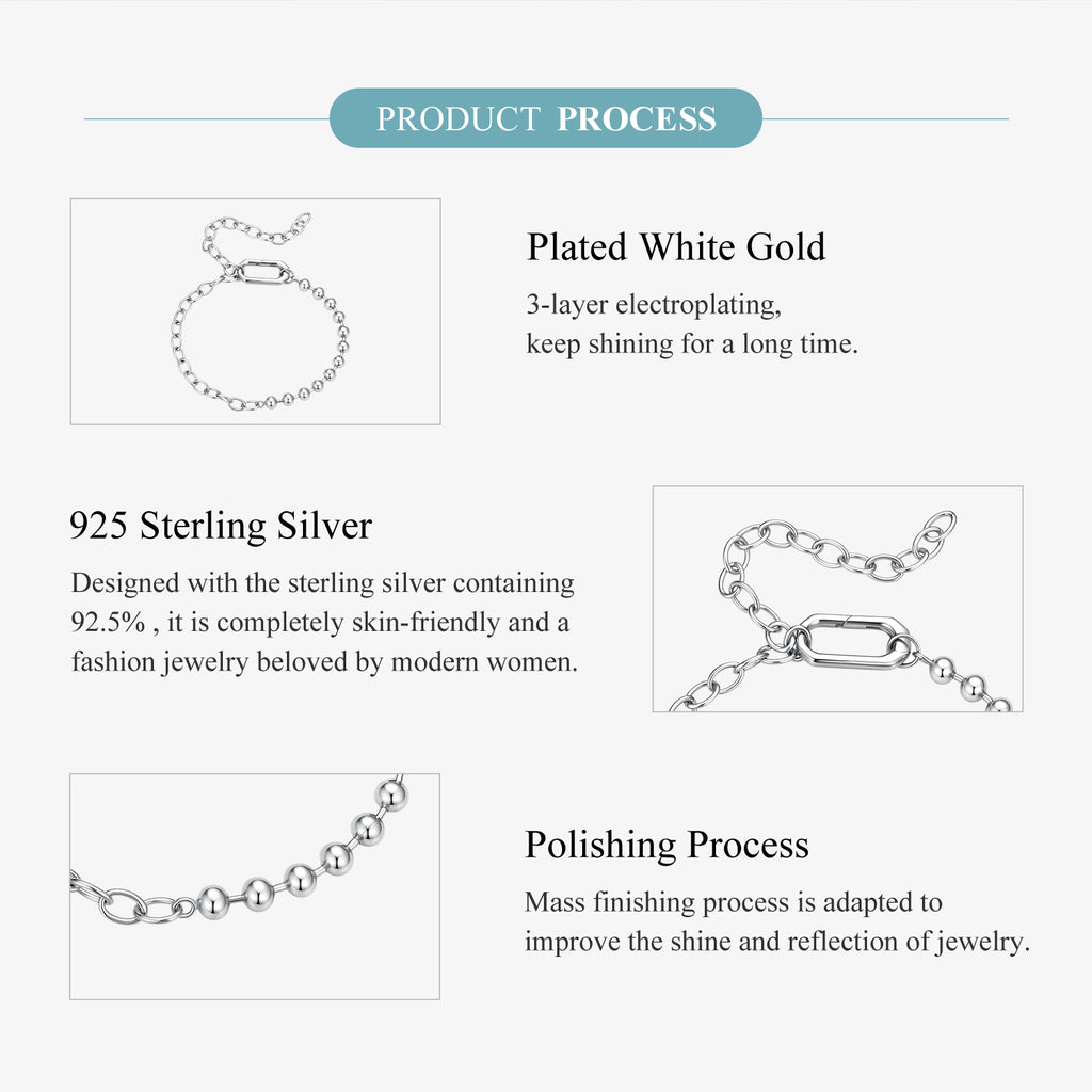 Mixed Link Charm Base Bracelet