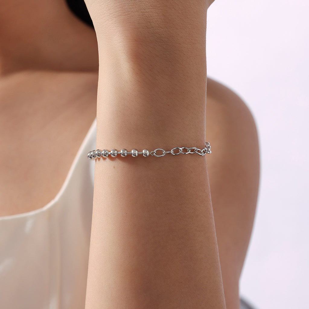 Mixed Link Charm Base Bracelet