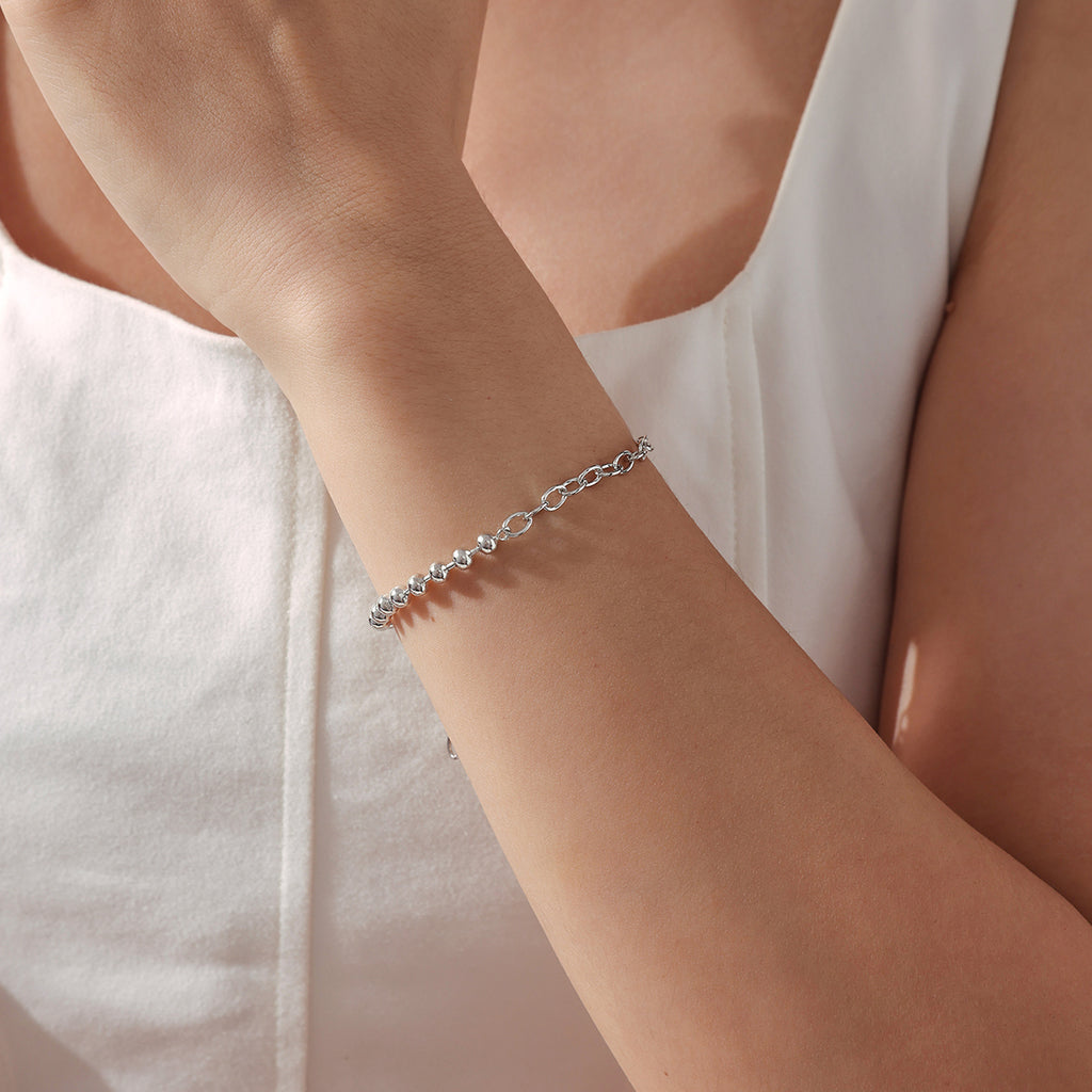 Mixed Link Charm Base Bracelet