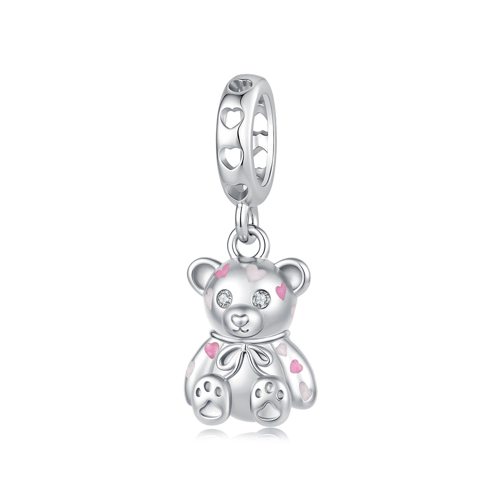 Heart Teddy Bear Charm
