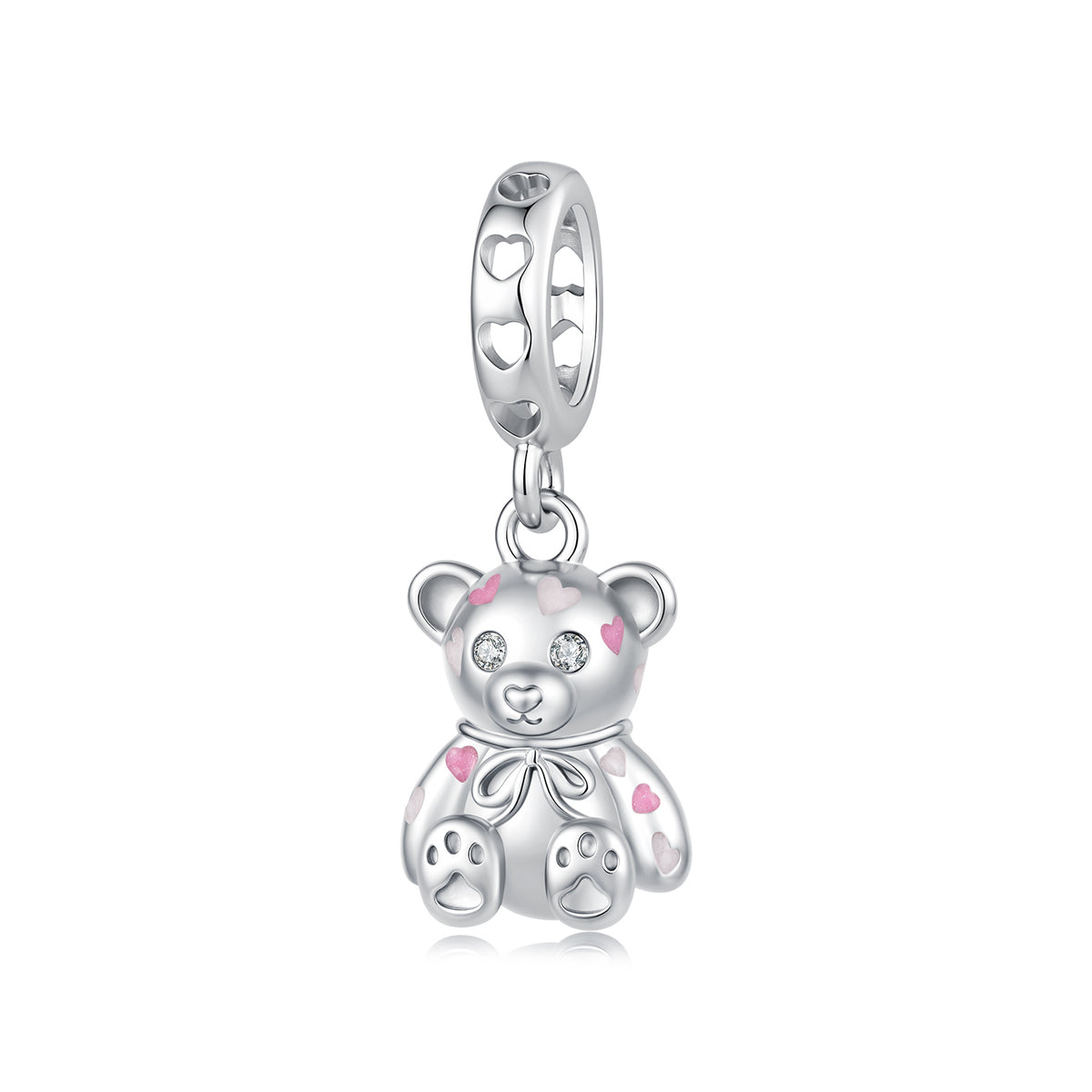 Heart Teddy Bear Charm