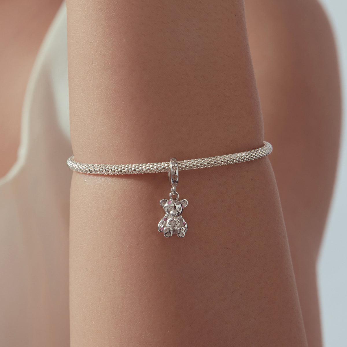 Heart Teddy Bear Charm