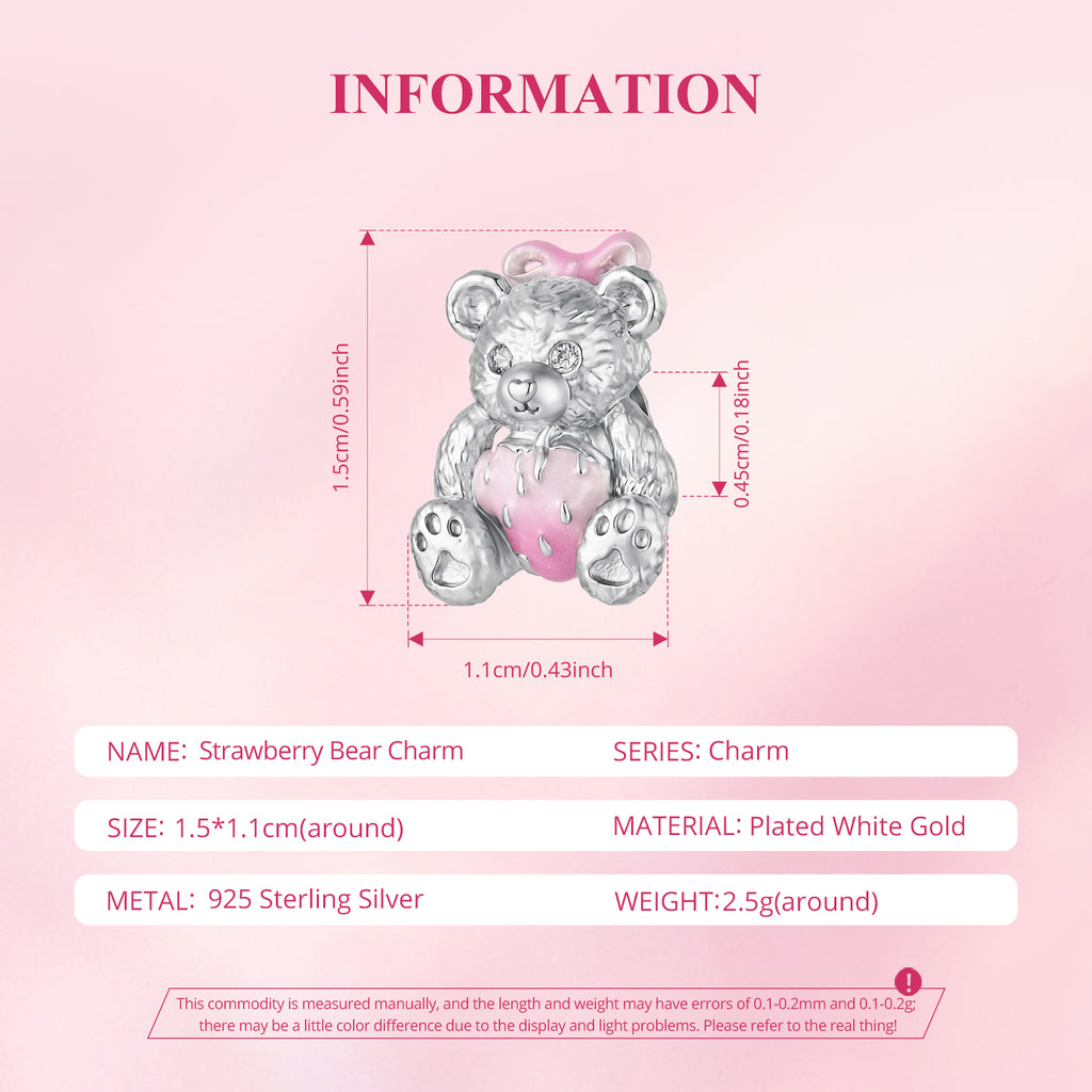 Strawberry Bear Charm