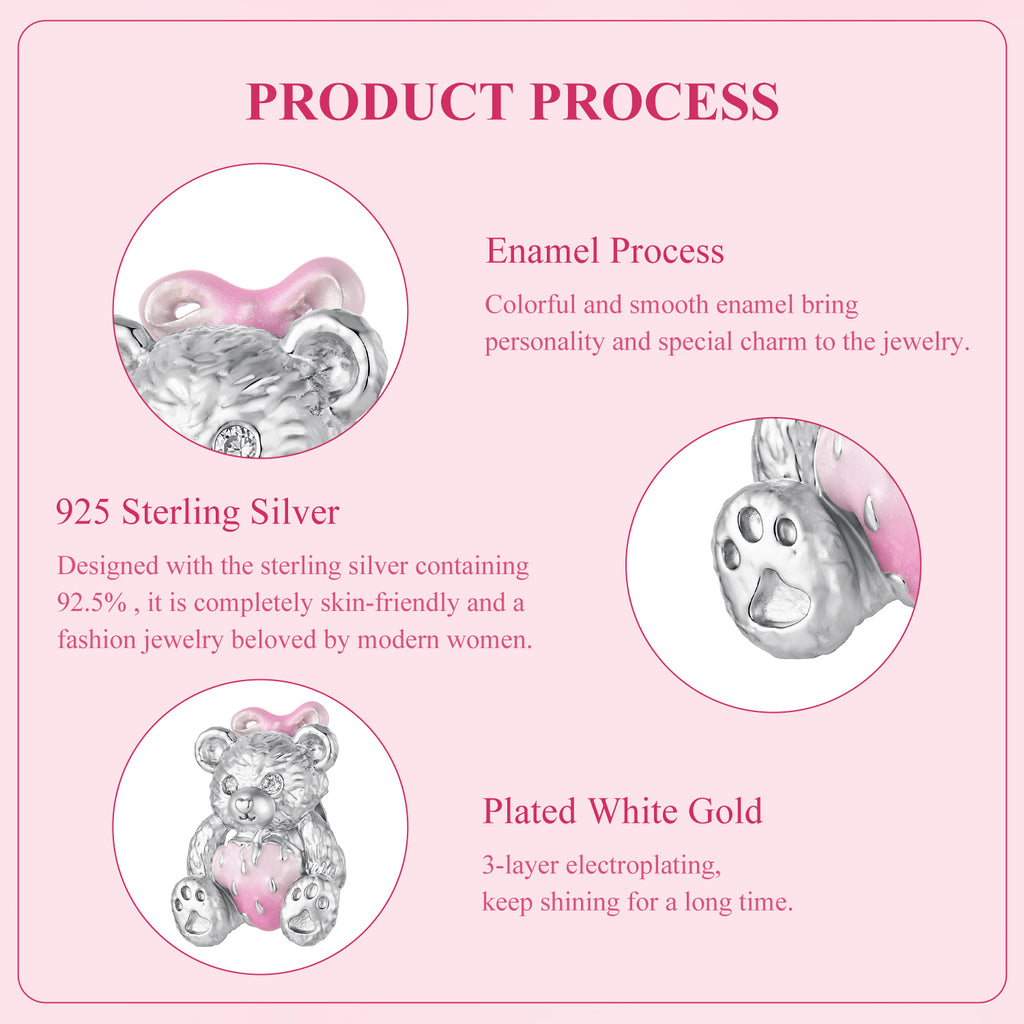 Strawberry Bear Charm