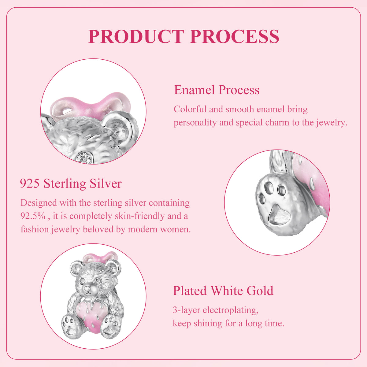 Strawberry Bear Charm