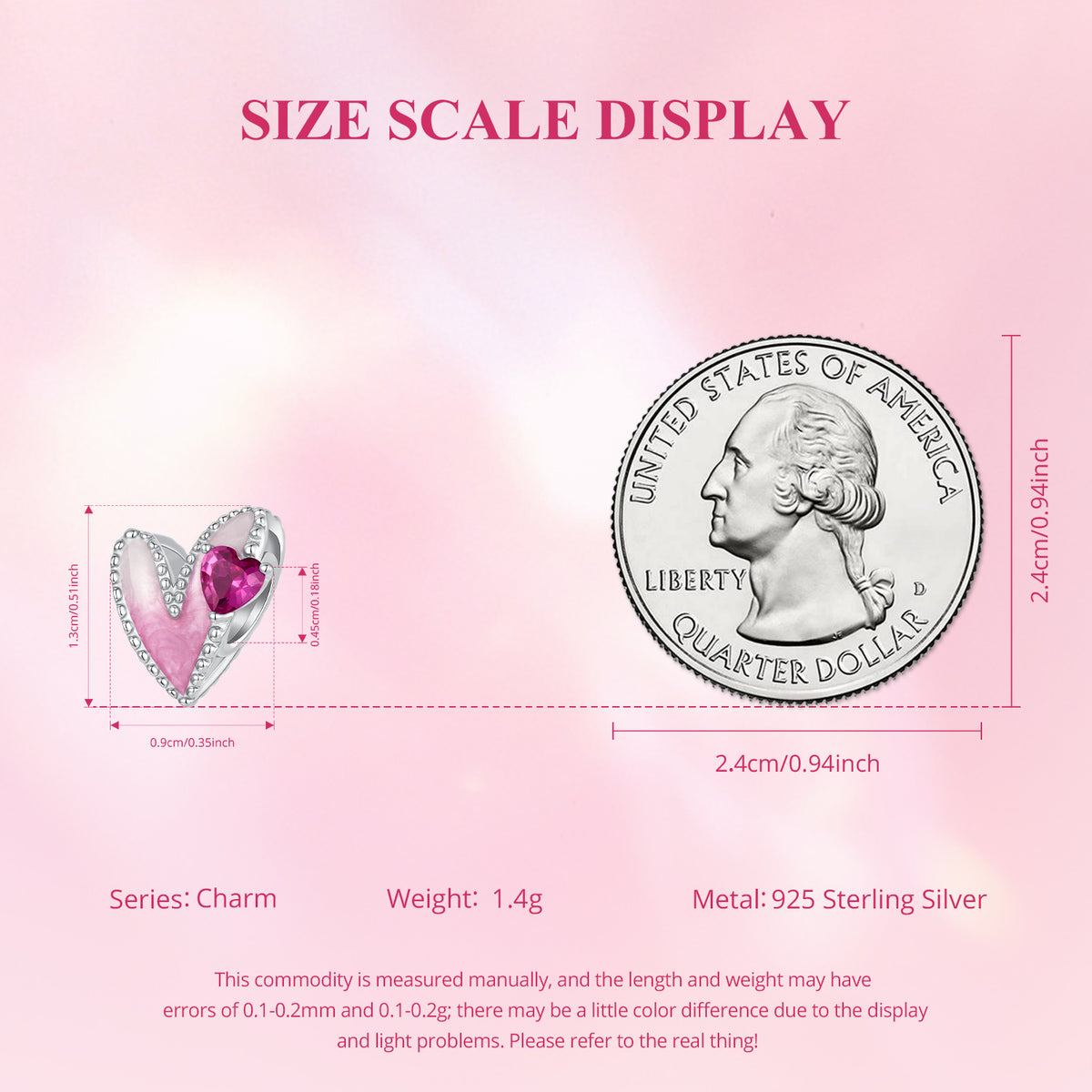 Pink Heart Charm
