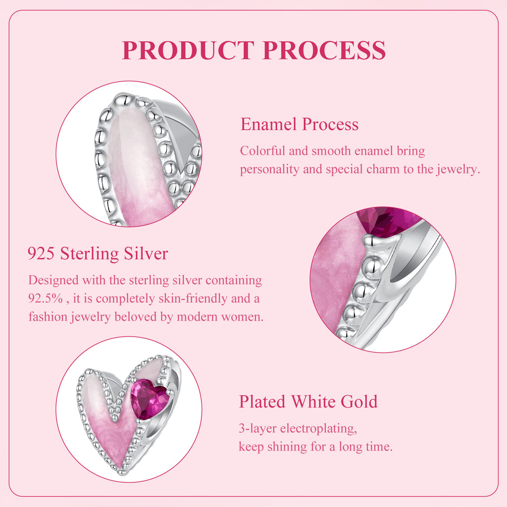 Pink Heart Charm