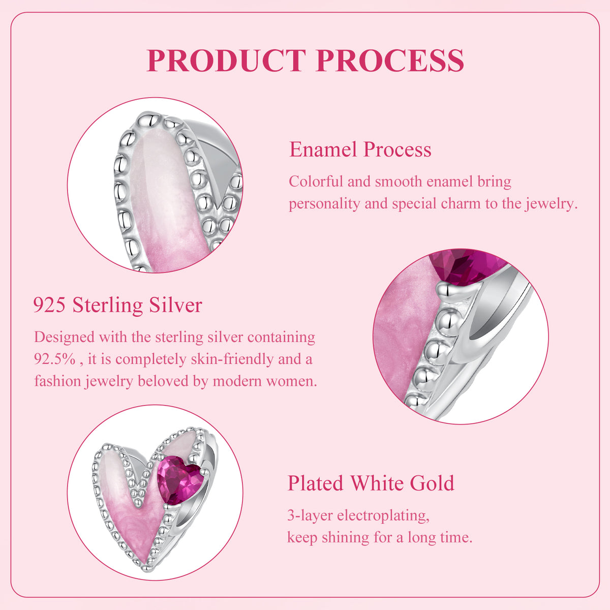 Pink Heart Charm
