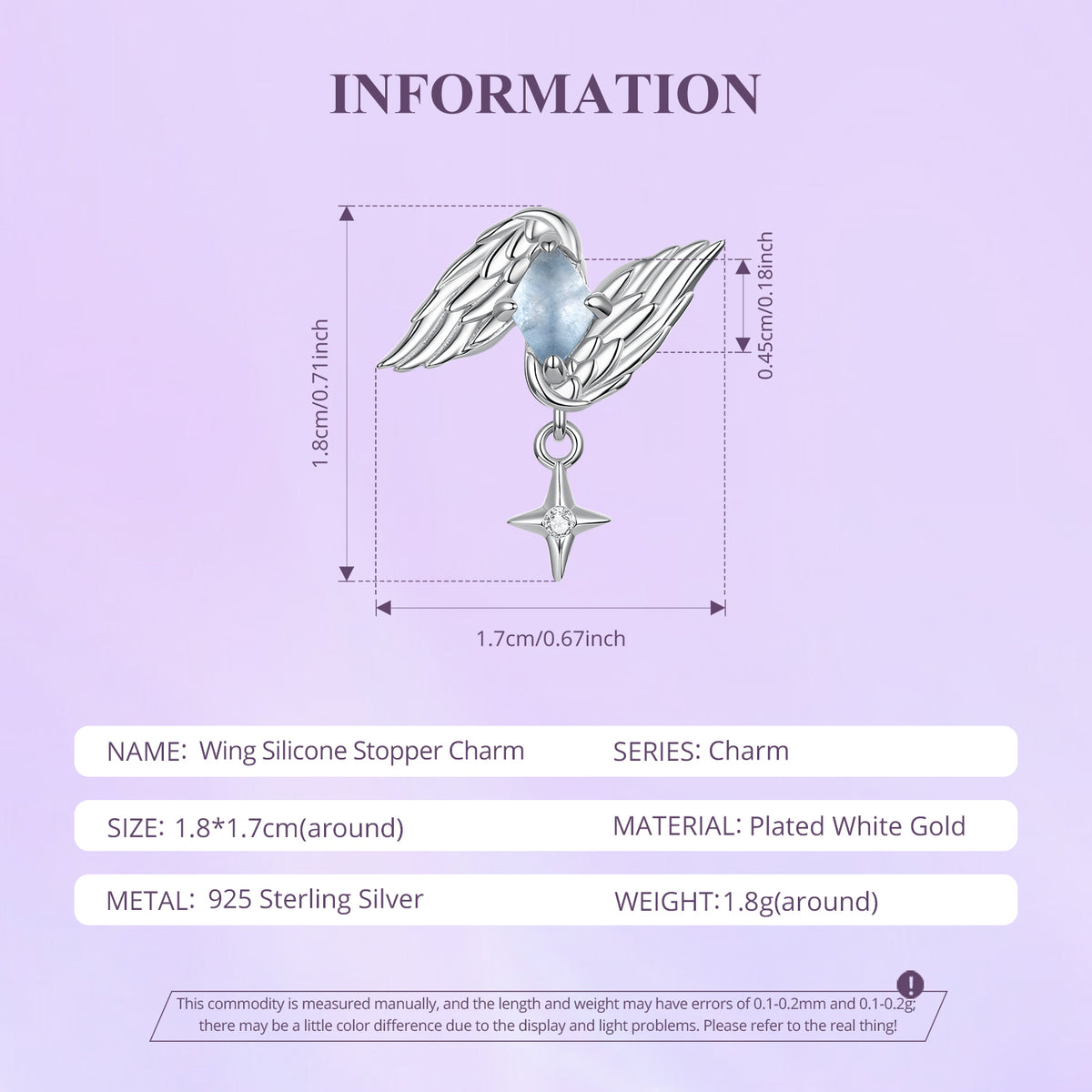 Wing Silicone Stopper Bead
