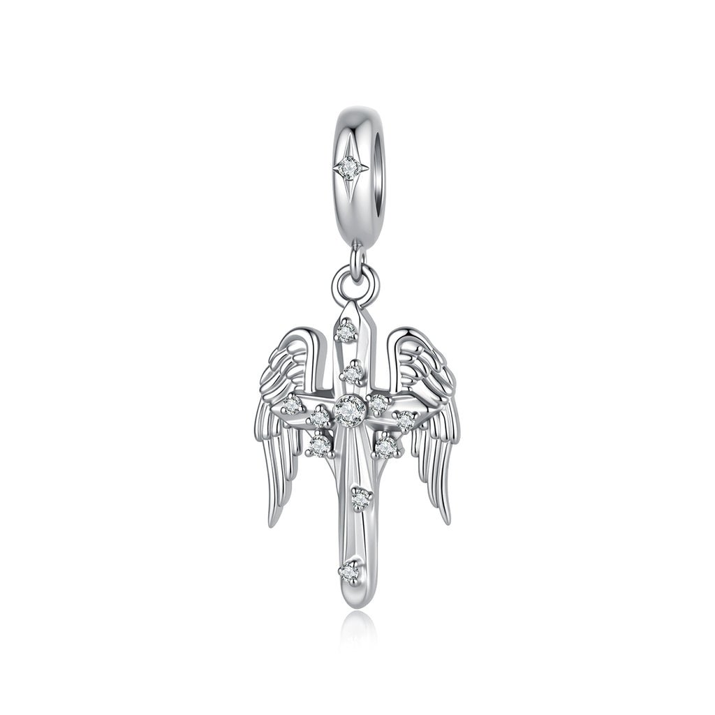 Winged Cross Charm