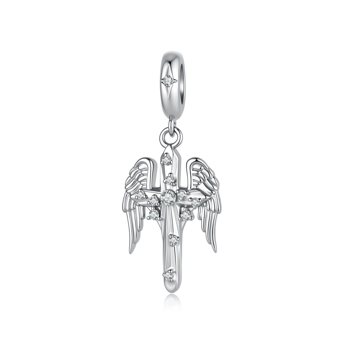 Winged Cross Charm