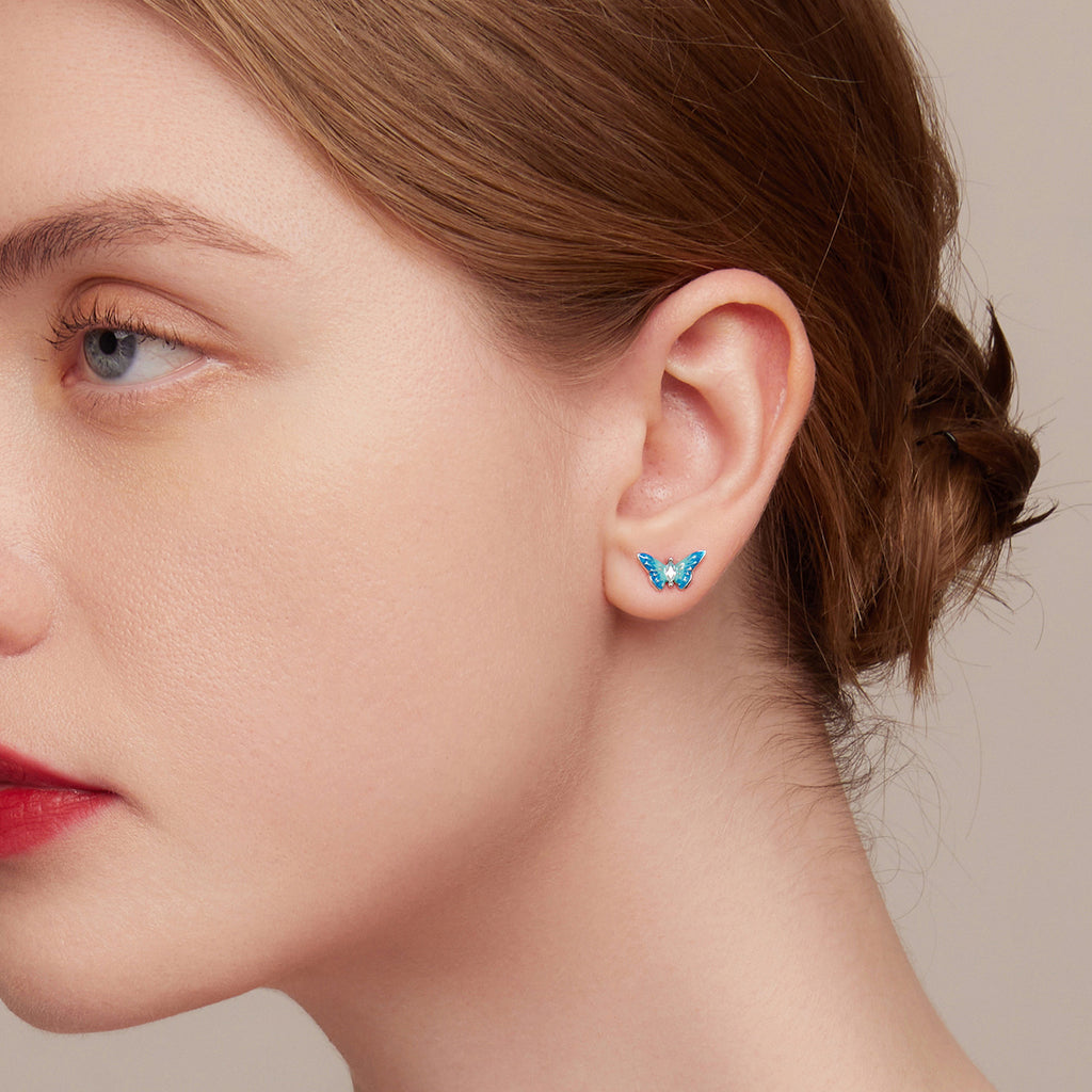 BAMOER Azure Butterfly Earrings