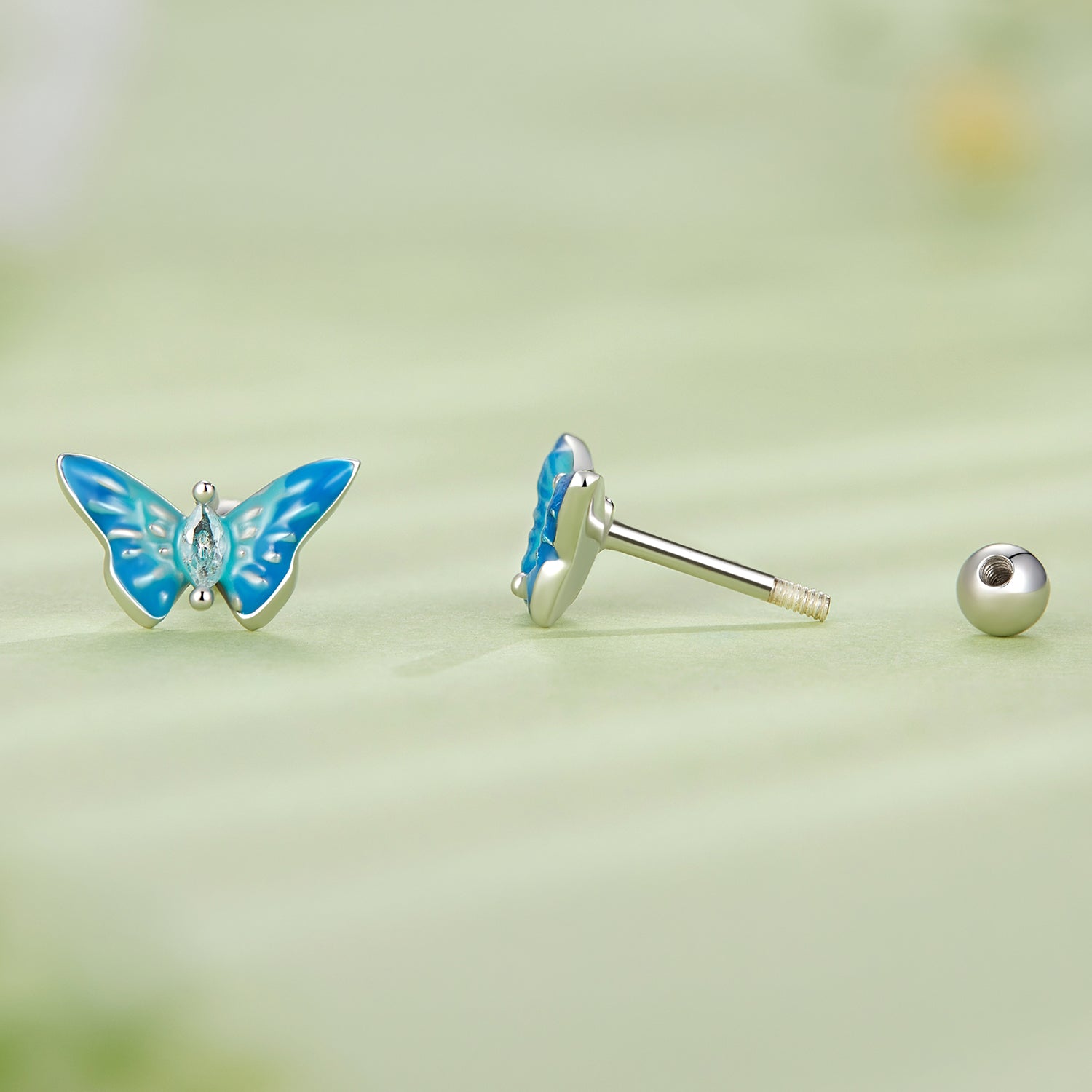 BAMOER Azure Butterfly Earrings