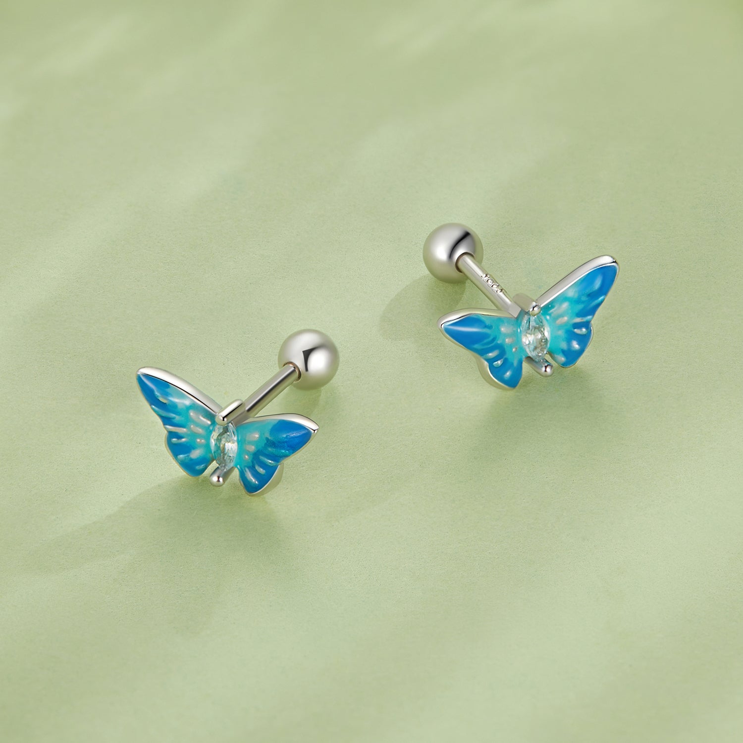 BAMOER Azure Butterfly Earrings