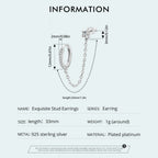 Stud & Huggie Chain Earring