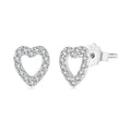 Sparkling Open Heart Studs