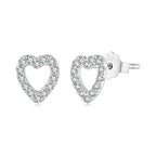 Sparkling Open Heart Studs