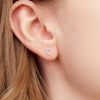 Sparkling Open Heart Studs