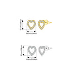 Sparkling Open Heart Studs