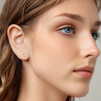 Sparkling Open Heart Studs