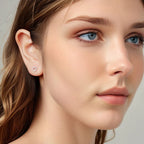 Sparkling Open Heart Studs