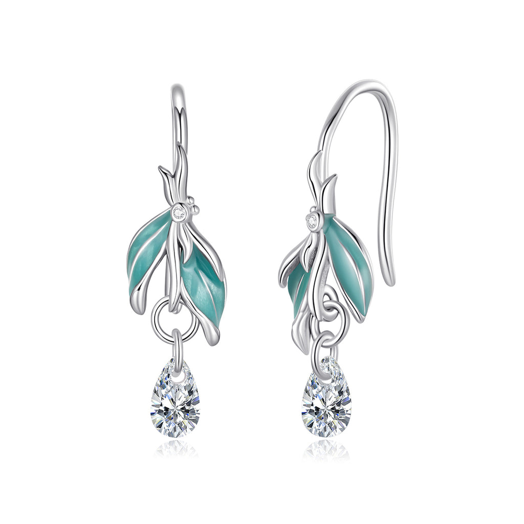 Dragonfly Leaf Earrings