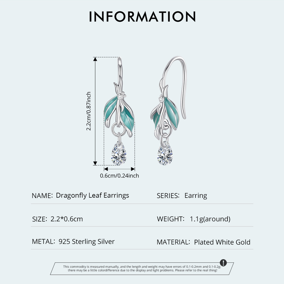 Dragonfly Leaf Earrings