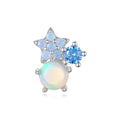 Starry Opal Single Threaded Stud Earring