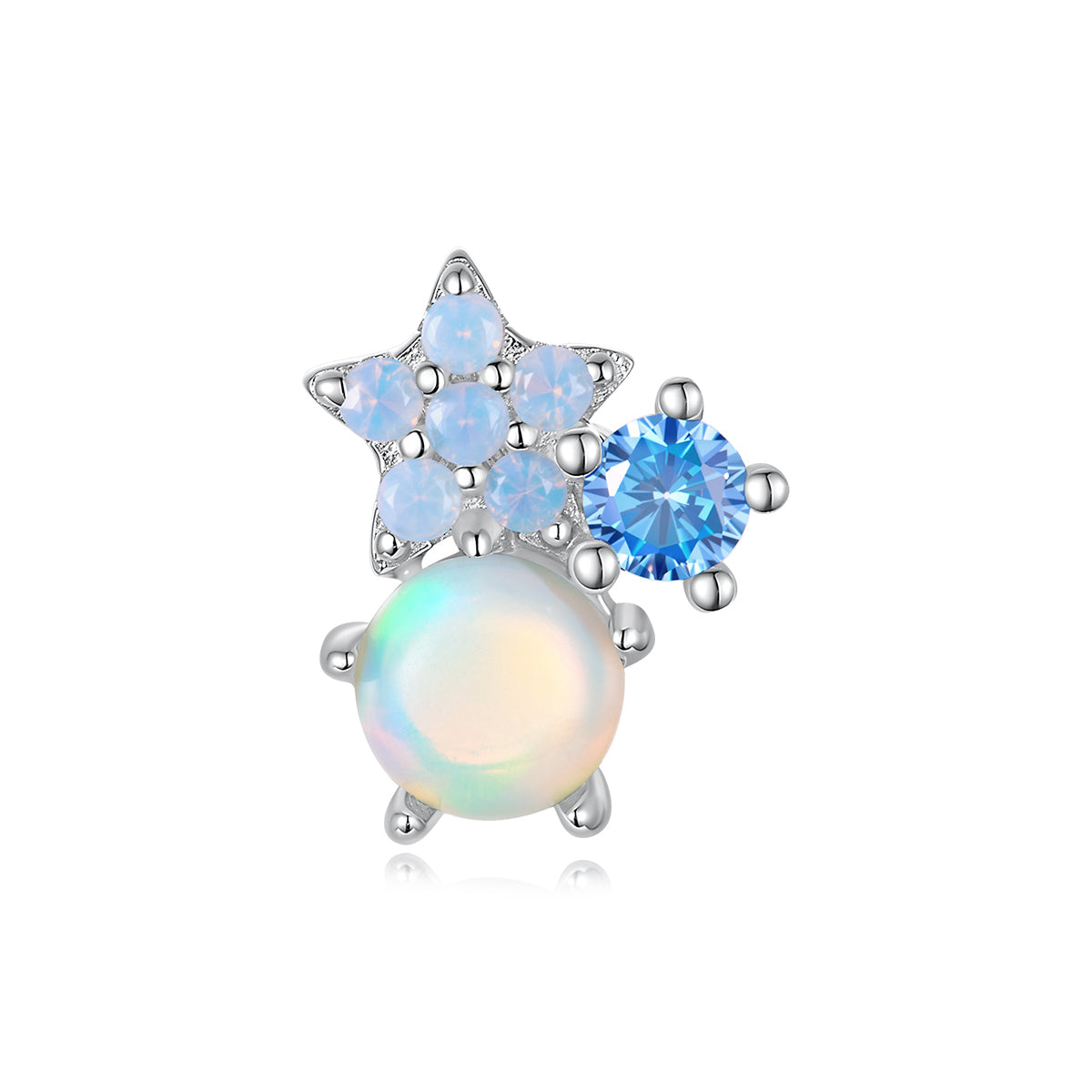 Starry Opal Single Threaded Stud Earring