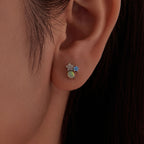 Starry Opal Single Threaded Stud Earring