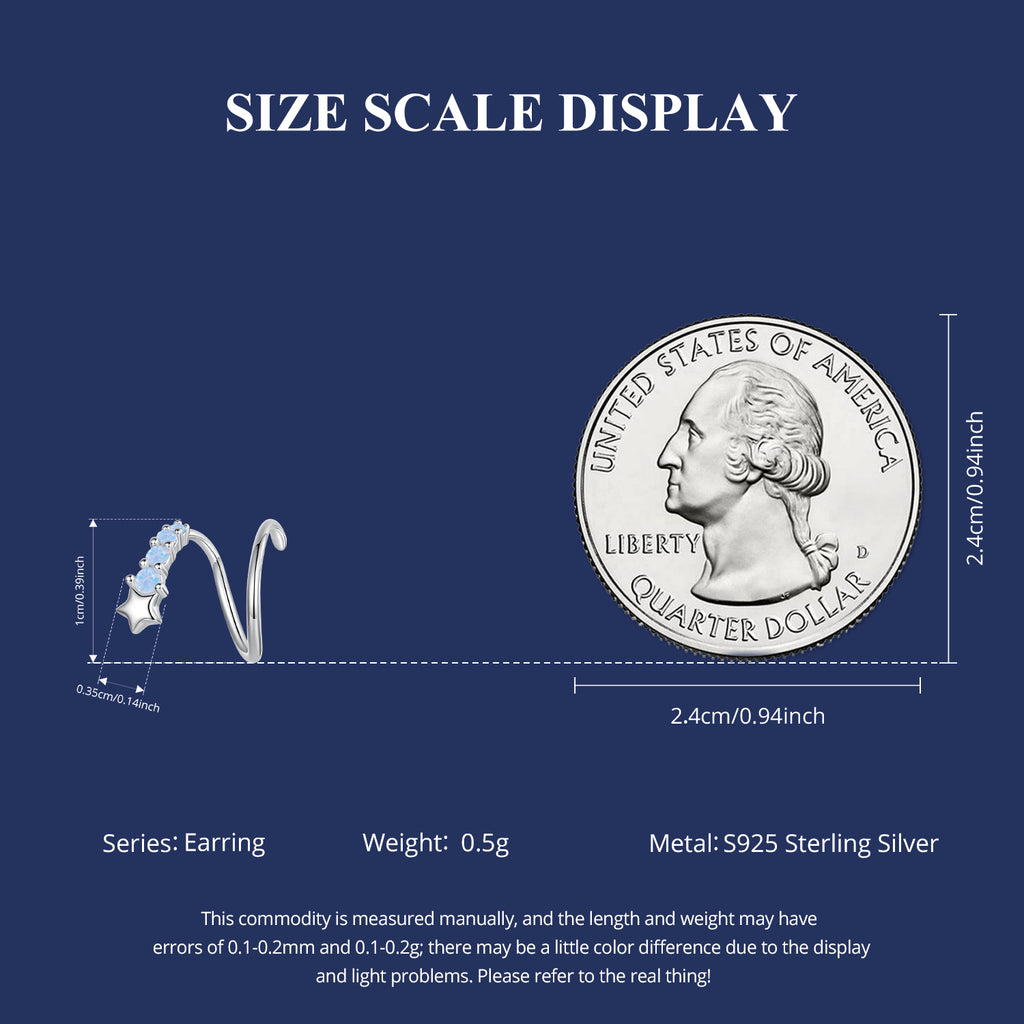 Starry Opal Single Threaded Hook Earring