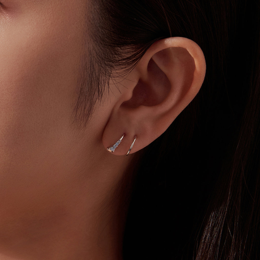 Starry Opal Single Threaded Hook Earring