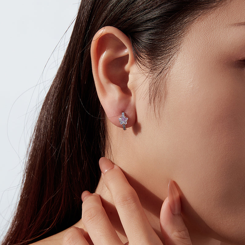Starry Hoop Earrings