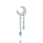 Star & Moon Single Threaded Stud Earring