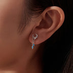 Star & Moon Single Threaded Stud Earring