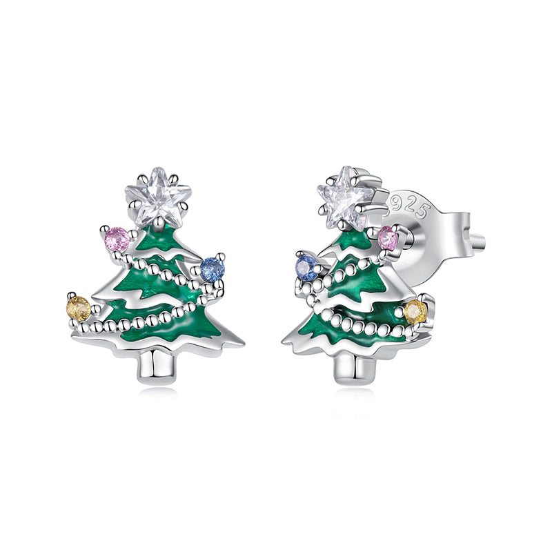 Christmas Tree Stud Earrings