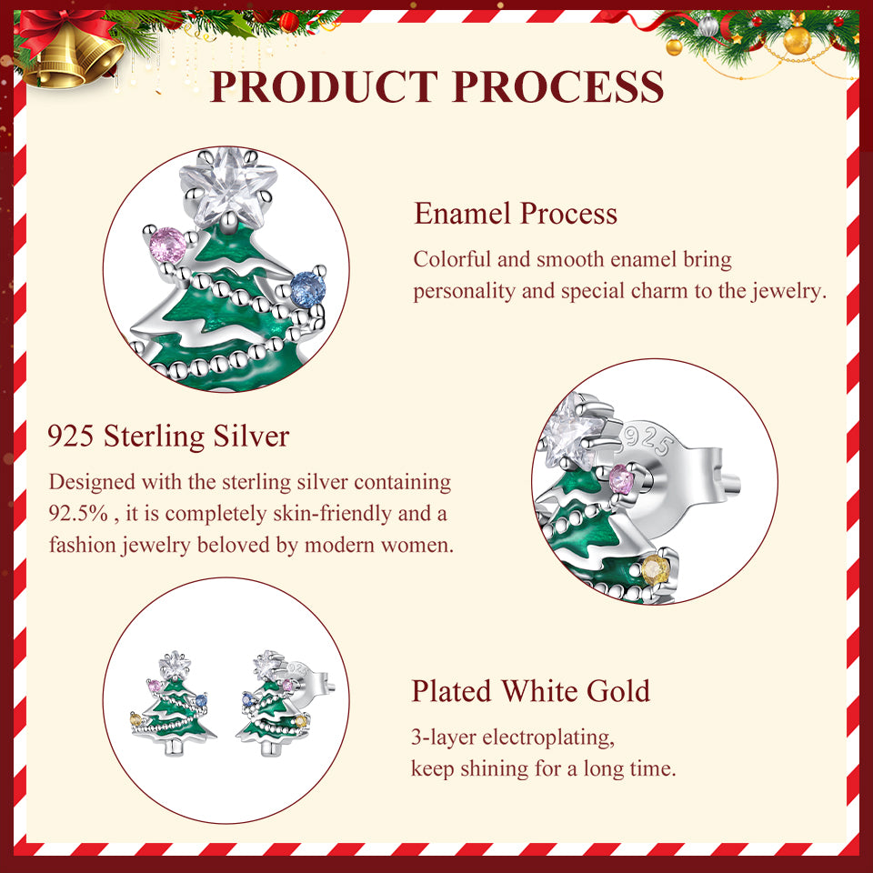 Christmas Tree Stud Earrings