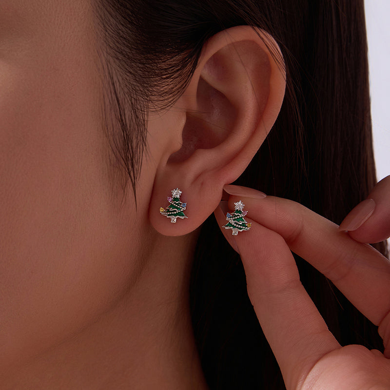 Christmas Tree Stud Earrings