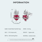 Sacred Heart Stud Earrings