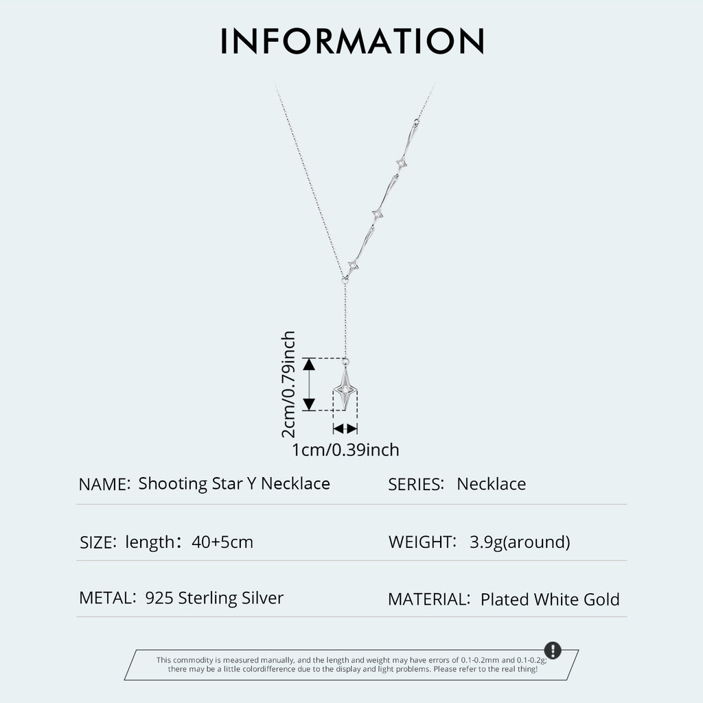 Shooting Star Y Necklace