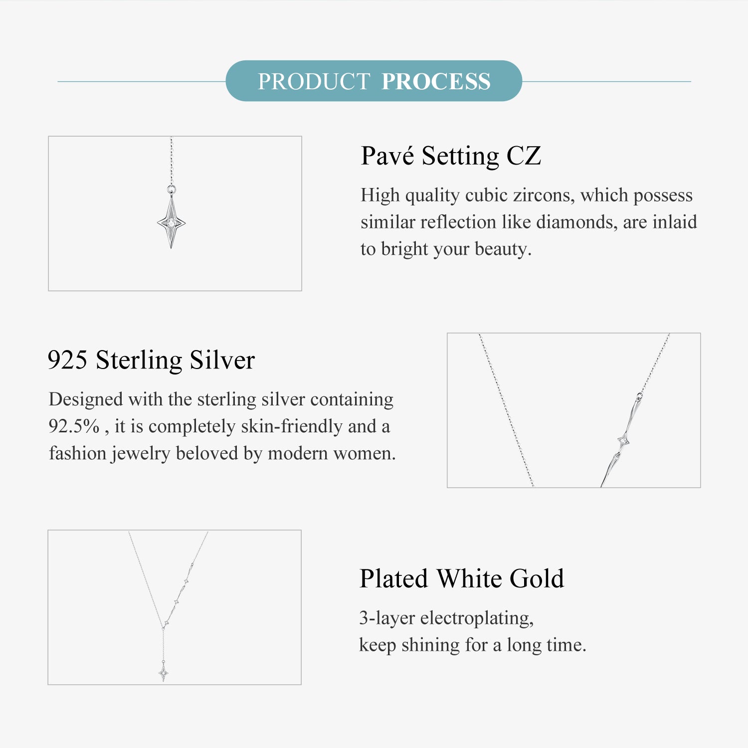 Shooting Star Y Necklace