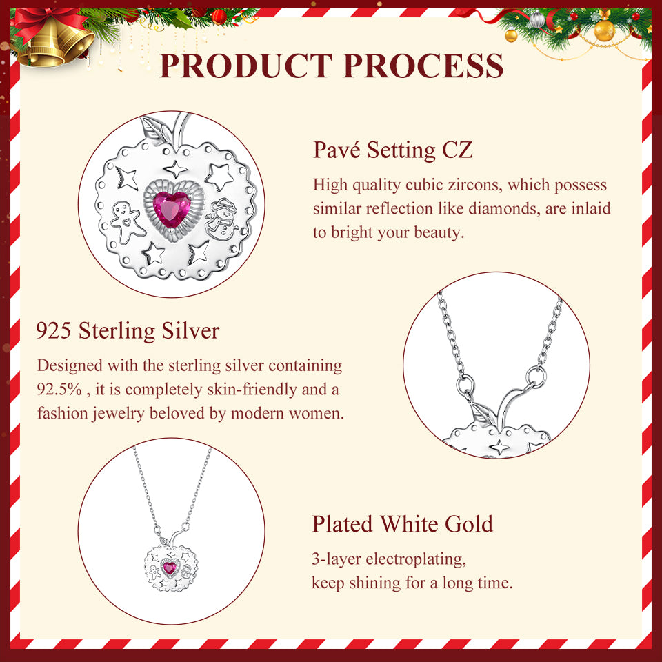 Christmas Apple Necklace